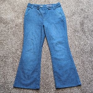 Pilcro The Kit High Rise Wide Leg Utility Denim Jeans Size 30